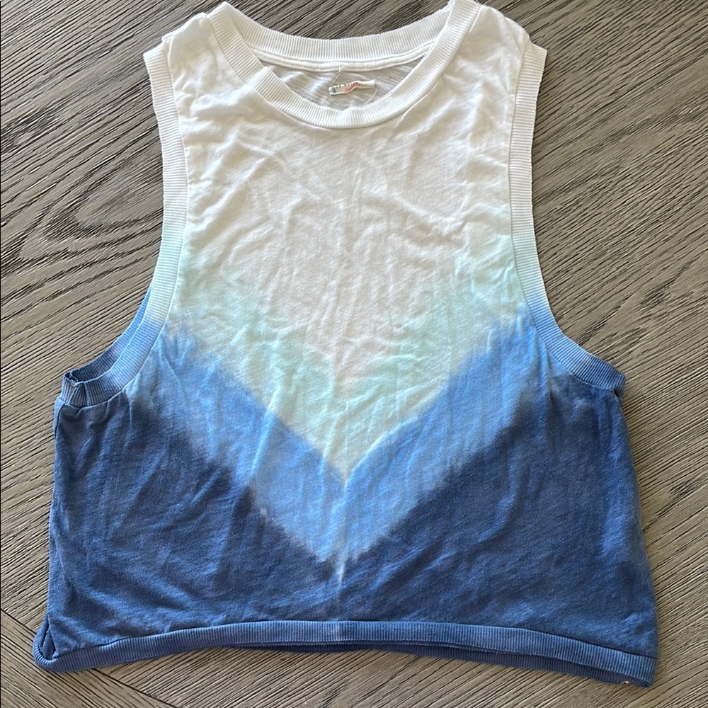 FP Movement by Free People. Blue and White Ombre Sleeveless Top. Small